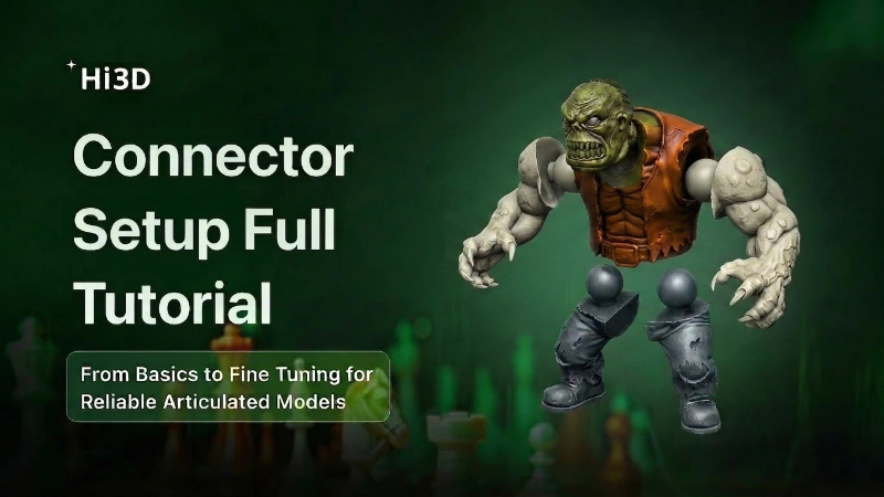 Hi3D 3D print connector and joint setting tutorial