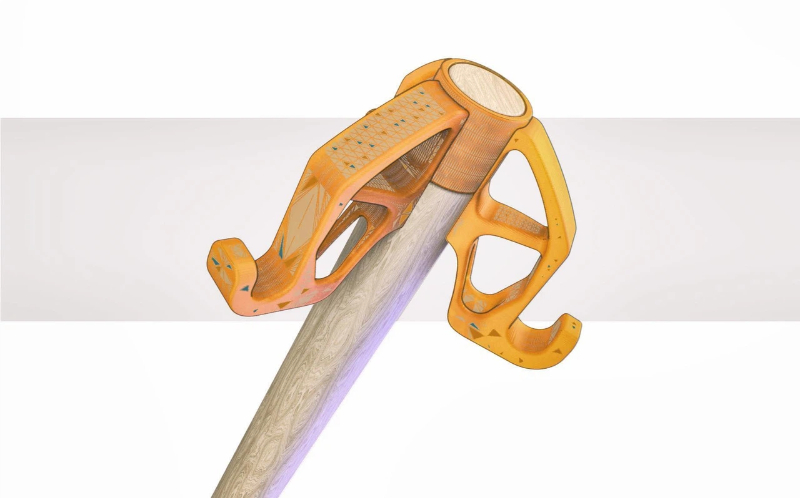 Functional wall hook orientation comparison: flat orientation prints clean but snaps under load; upright orientation requires supports but is much stronger because layer lines align with force direction