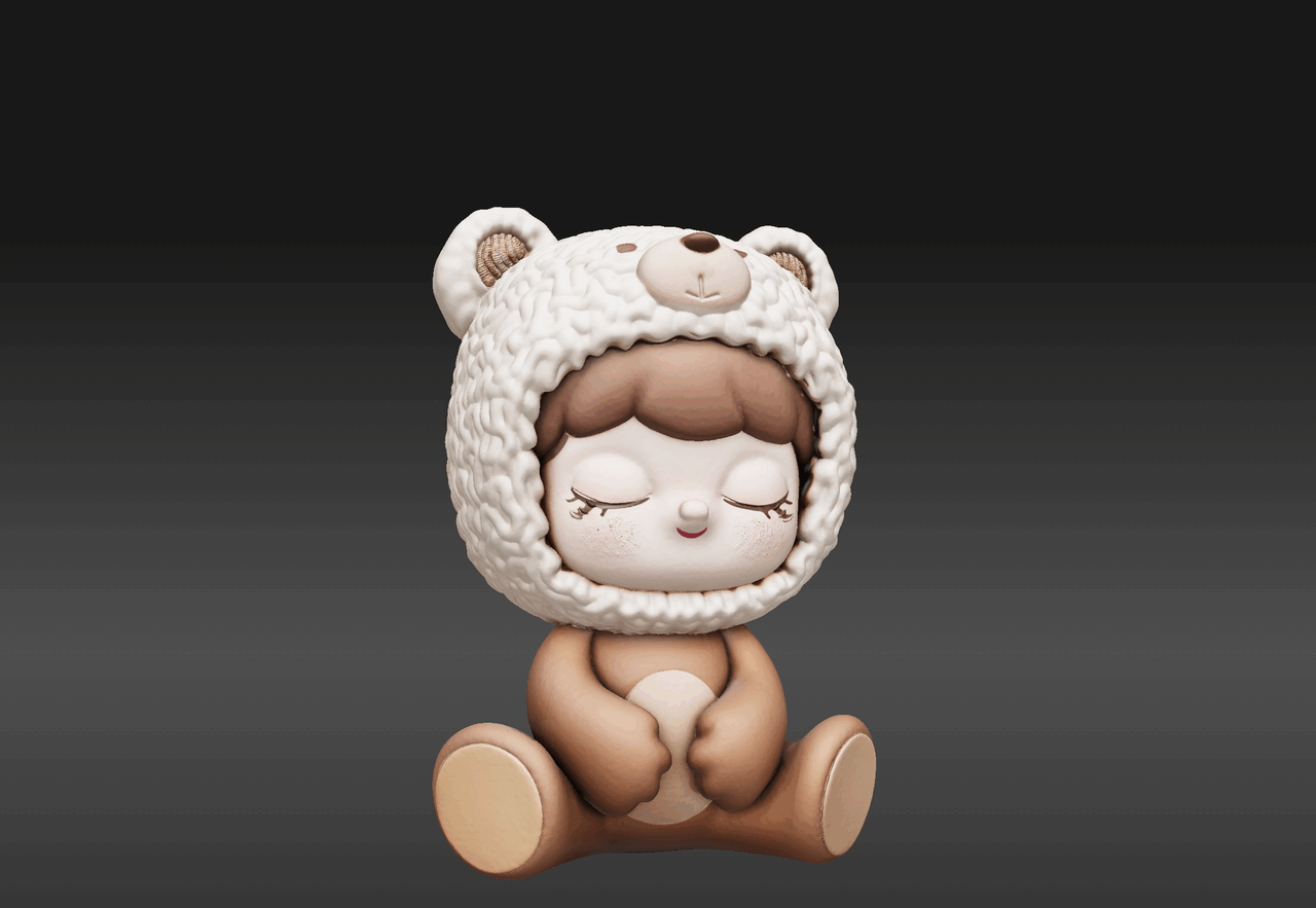 High-detail 3D printable toy figure generated from an image using Hitem3D AI
