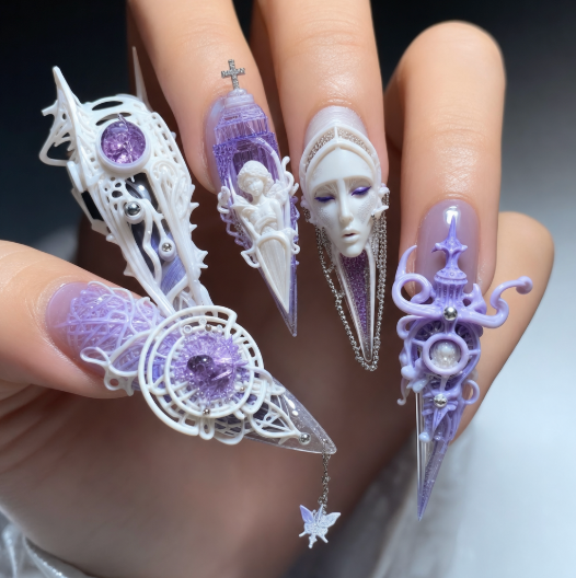 Custom 3D Printed Nail Art